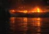 Fire breaks out at Hussain Sagar during Hyderabad's 76th Republic Day celebrations