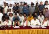 Mohammed Ali Shabbir and Telangana leaders announce allotment of land for a Muslim graveyard in Jubilee Hills