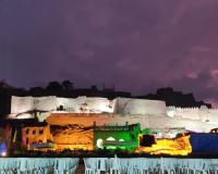 Golconda illuminated for Independence Day