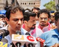 KTR visits Charminar opposing removal of its image from Telangana emblem