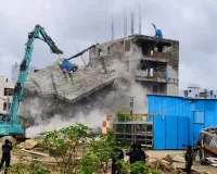 HYDRAA resumes demolition exercise, razes unauthorised structures on Hyd outskirts 