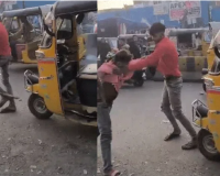 Watch: Fight between auto drivers disrupts traffic near Charminar