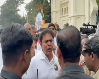 Watch: BRS MLAs in ‘Revanth, Adani Bhai Bhai’ shirts, barred from Telangana Assembly