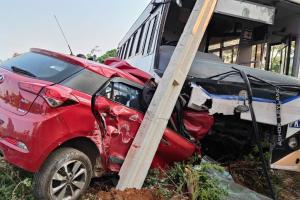 RTC Bus-Car Crash Claims Lives