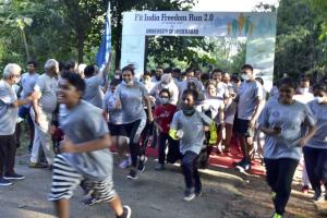 Fit India Freedom Run  on UoH campus